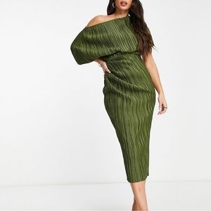 ASOS Tall Plisse Midi Dress